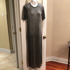 MNG Silver Sheer Dress